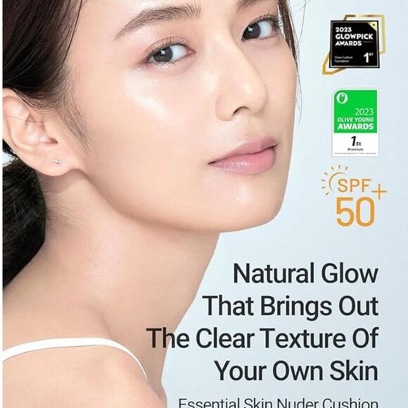 NEW Jungsaemmool Essential Skin Nuder Cushion Cream FoundationShade 3 Fair Pink - Picture 5 of 6